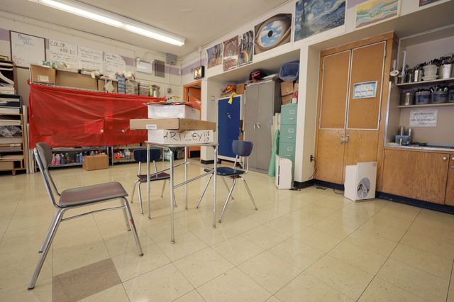 An empty NYC classroom